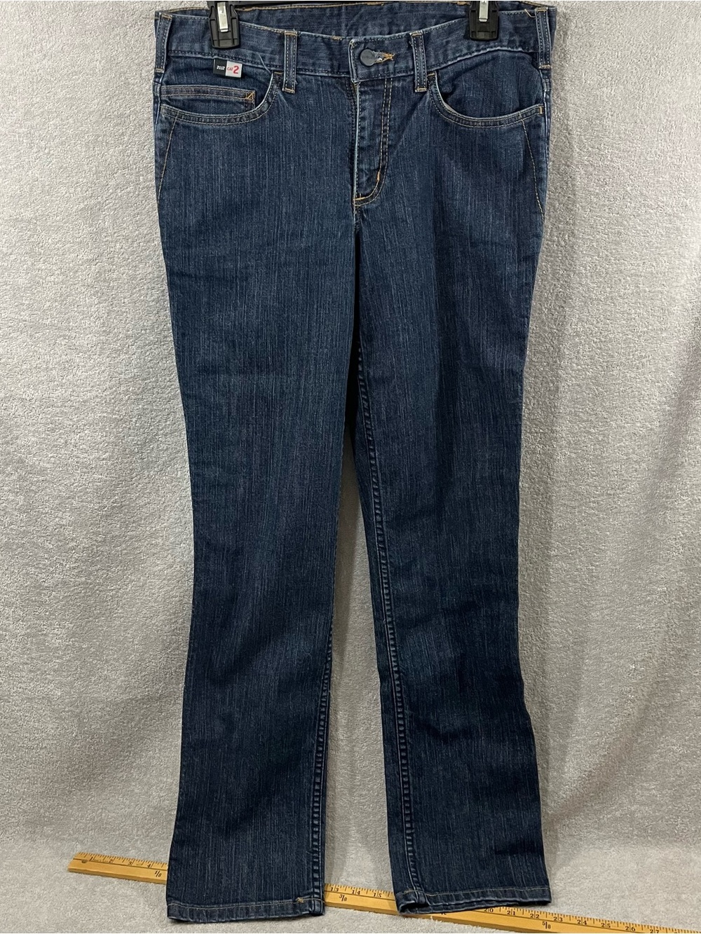 Carhartt FR Straight Jeans Womens 8  Regular Dark Wash Mid Rise Stretch 32x31